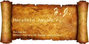 Herzfeld Január névjegykártya
